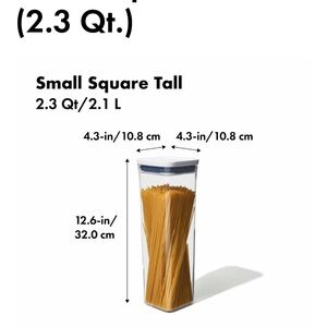 OXO POP Container - Small Square Tall (2.3 Qt.) pasta spaghetti knitting needles
